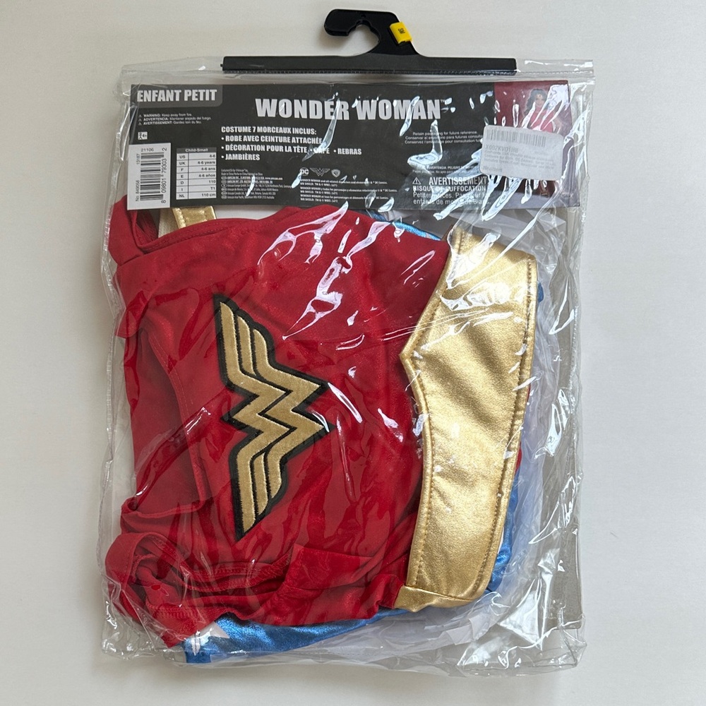 Wonder Woman Kids Costume - Red and Gold